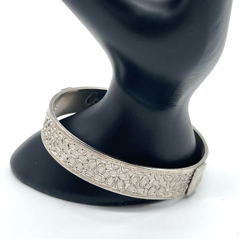 Coach Silver Tone Bangle Bracelet
